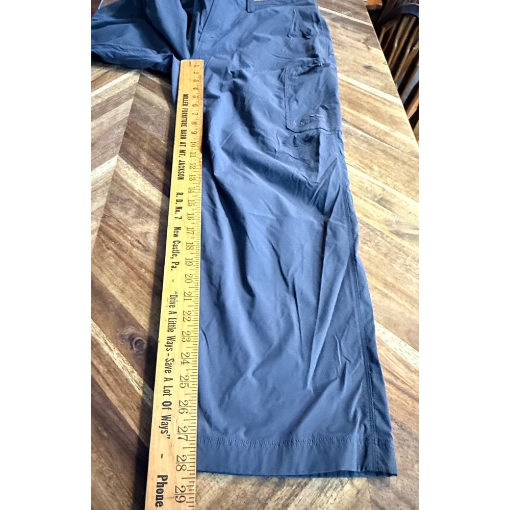 LLBean Mens Cargo Pants Dark Gray Size 36W x 28L Nylon Spandex Zip Pockets - Picture 7 of 8